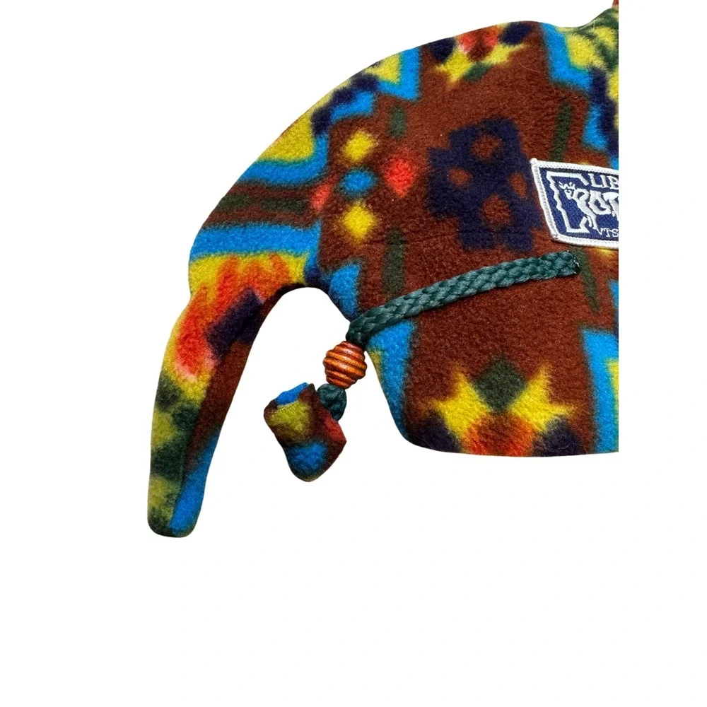 Libble D Fleece Beanie Hat Multi‎ Color Southwestern Geometric Jester Vintage